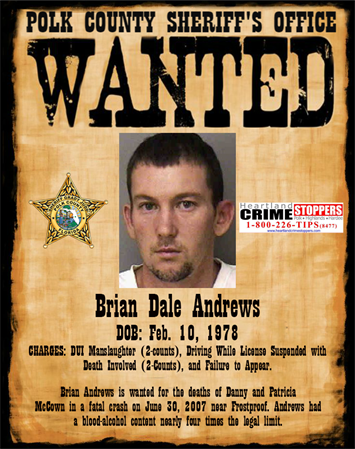 Brian Andrews - WANTED POSTER